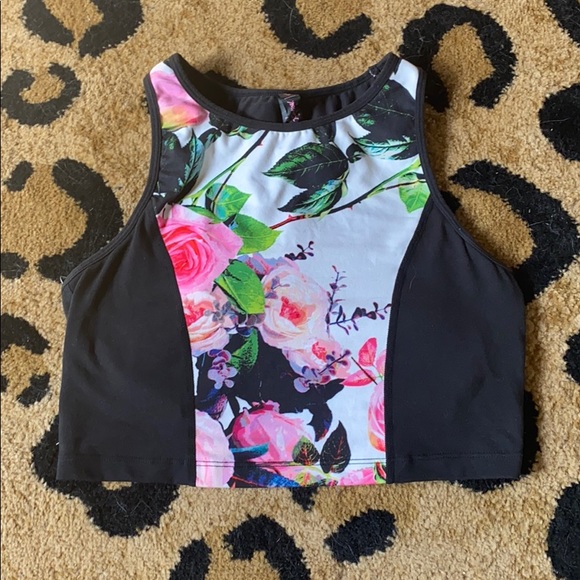 Betsy Johnson Performance Floral Sports Bra - Picture 1 of 5